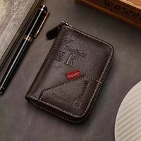 ​​Vintage PU Leather Slim Wallet - Zipper RFID Blocking 11-Slot Card Holder, Retro Style Gift for Men & Women, Classic Design​ 6