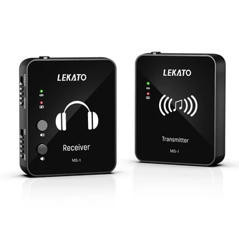 Lekato M-Vave Wp-10 무선 이어폰 모니터, Cuvave 송신기 수신기 시스템, 스테레오 모노 및 전화 녹음 기능, 2.4G