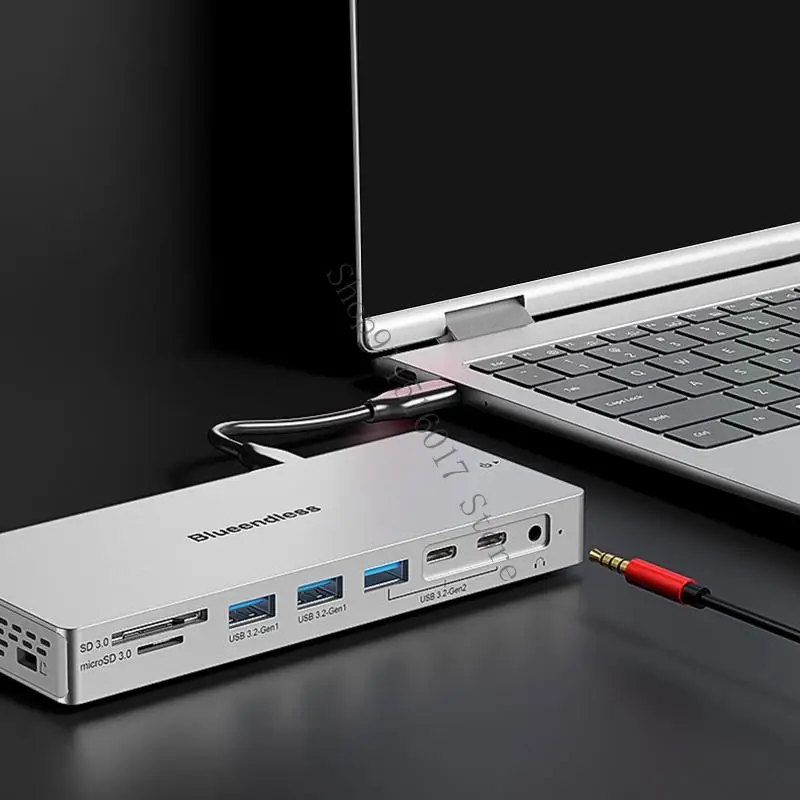 노트북 및 태블릿 45BA용 4K HDTV 이더넷 100WPD 충전 14 포트가 있는 고속 USB C 허브