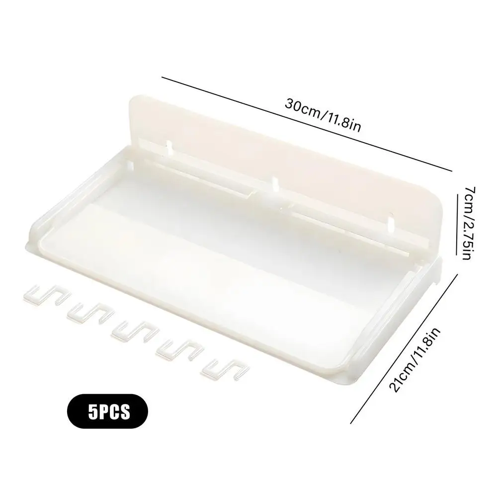 Ripiano Letto Da Appendere – Comodino Sospeso In ABS Bianco, Portata 15,9 Kg – Scaffale Per Letto A Soppalco E Dormitorio (32x23x5 Cm) - 3