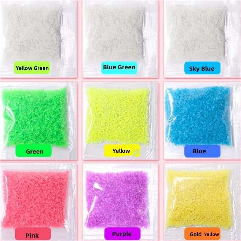 Decorative Stones 10g Fluorescent Super Luminous Particles Glow Pigment Bright Gravel Garden Luminous Sand And Stone DIY Decoration Party