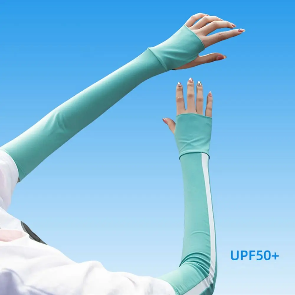 

Women Sunscreen Anti-UV Ice Silk Arm Sleeves Arm Guard Elbow Cover