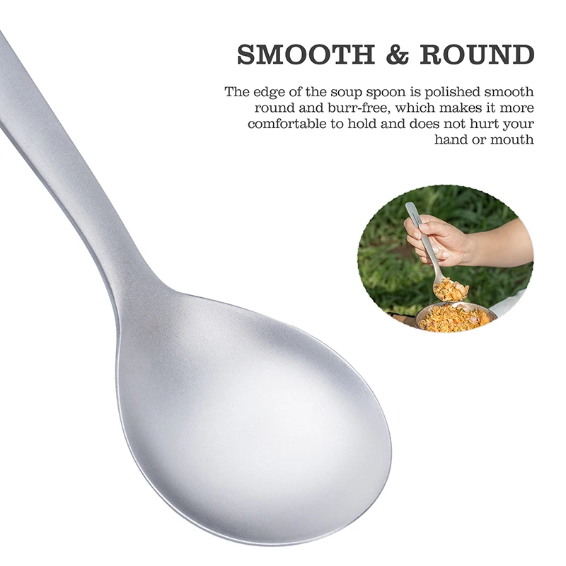 Description Picture 3 of itemBoundless Voyage Titanium Spoon Fork Chopsticks Set Outdoor Camping Ultralight Cutlery Portable Tableware for Soup Pasta 68-71T