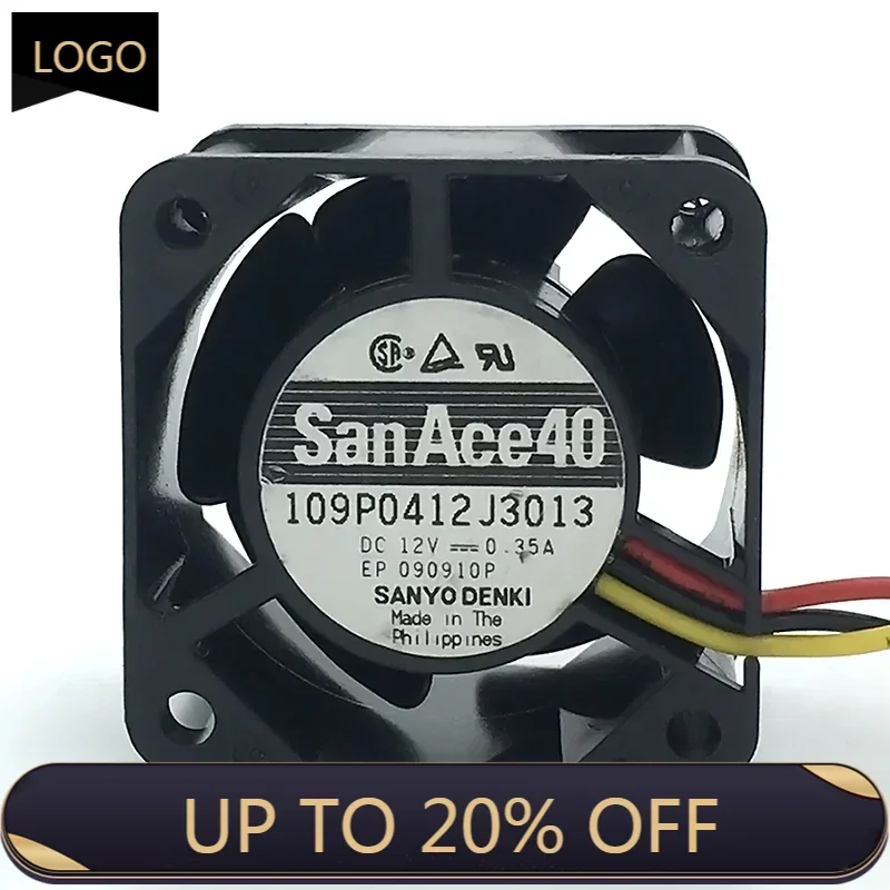 

New San Ace 40 4CM Server Fan 4028 40*40*28MM 12V 0.35A Server Case Cooling Fan 109P0412J3013 With 3PIN