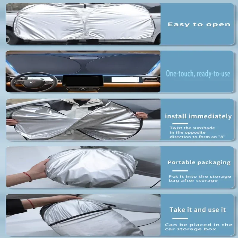 Car Sun Visor For Nissan Qashqai J12 2021~2025 2022 2023 2024 Front Windshield Sunshade Heat Insulation Summer Auto Accessories 6