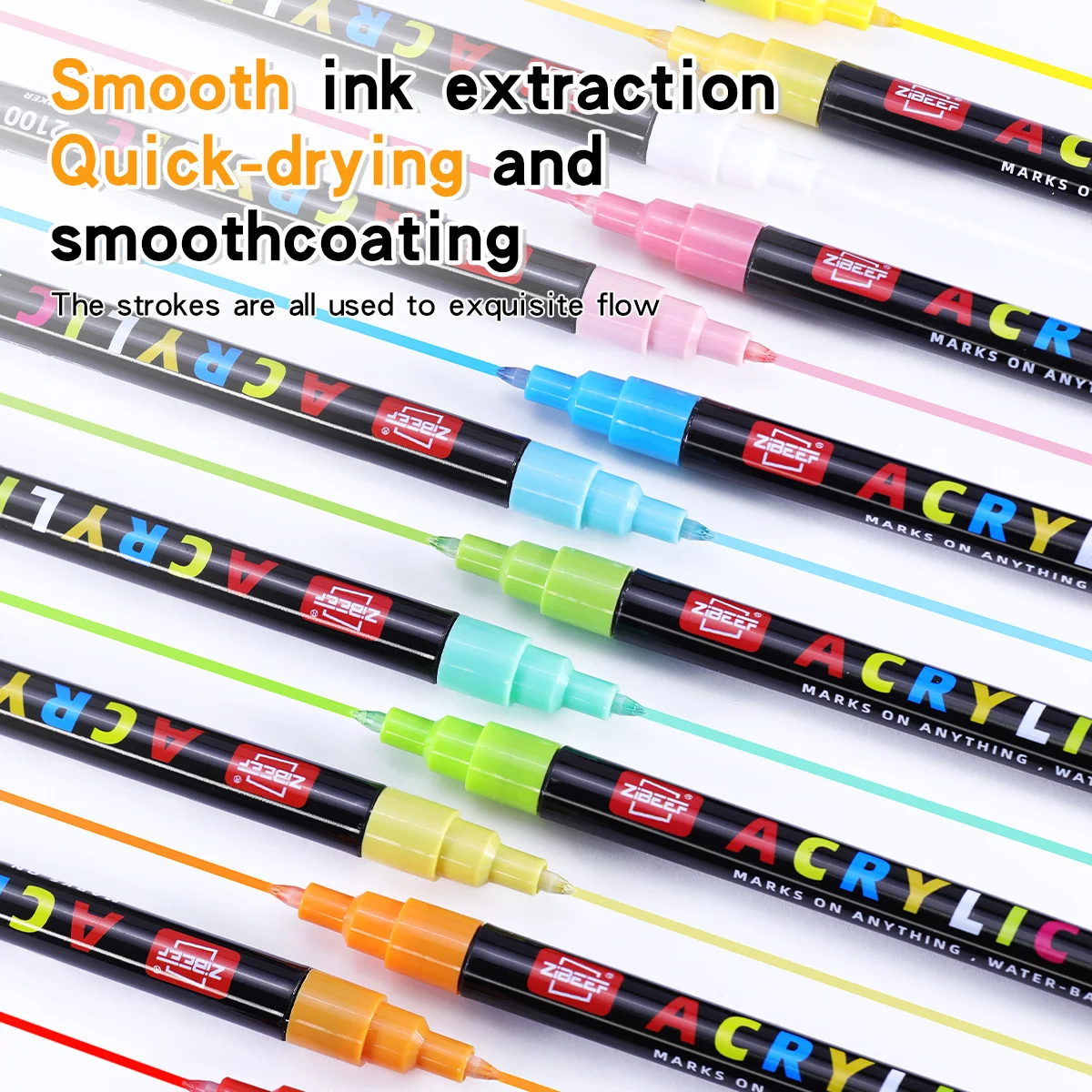 36/60/84/120-Color Acrylic Paint Marker Pen Sets - Ideal for Artists. Use on Rock Painting, Glass, Ceramic, Fabric, DIY Cards. 4