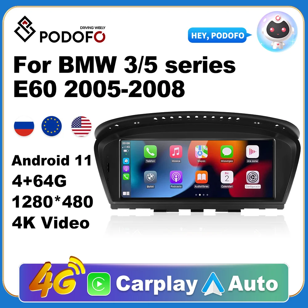 Podofo Android 11 Gps Car Stereo Radio Carplay Android Auto Originele