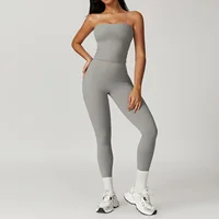 2 Pièces Vêtements pour femmes Yoga Set Workout Tracksuit Sportswear Gym Clothing High Waist Bell-bottoms Sexy Fitness Sports Suit 3