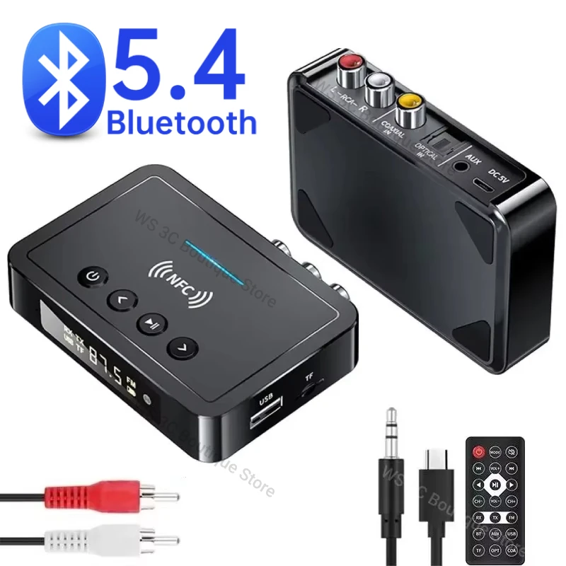 thumbnail: Bluetooth 5.4 FM Modulator Zender Ontvanger - AUX Type-C Hifi Met RGB Verlichting & Multi-Point