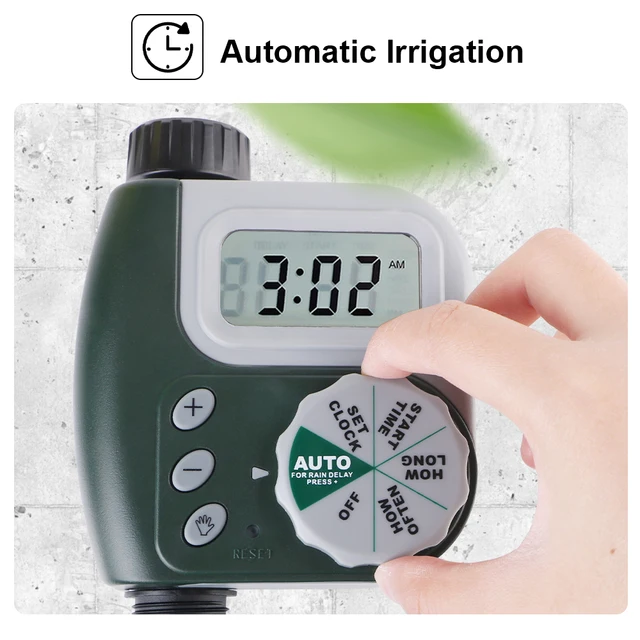 ​Automatic Dial Controller LCD Screen Irrigation Timer Garden Watering Timer Digital Clock Multiple Program Intelligent 4