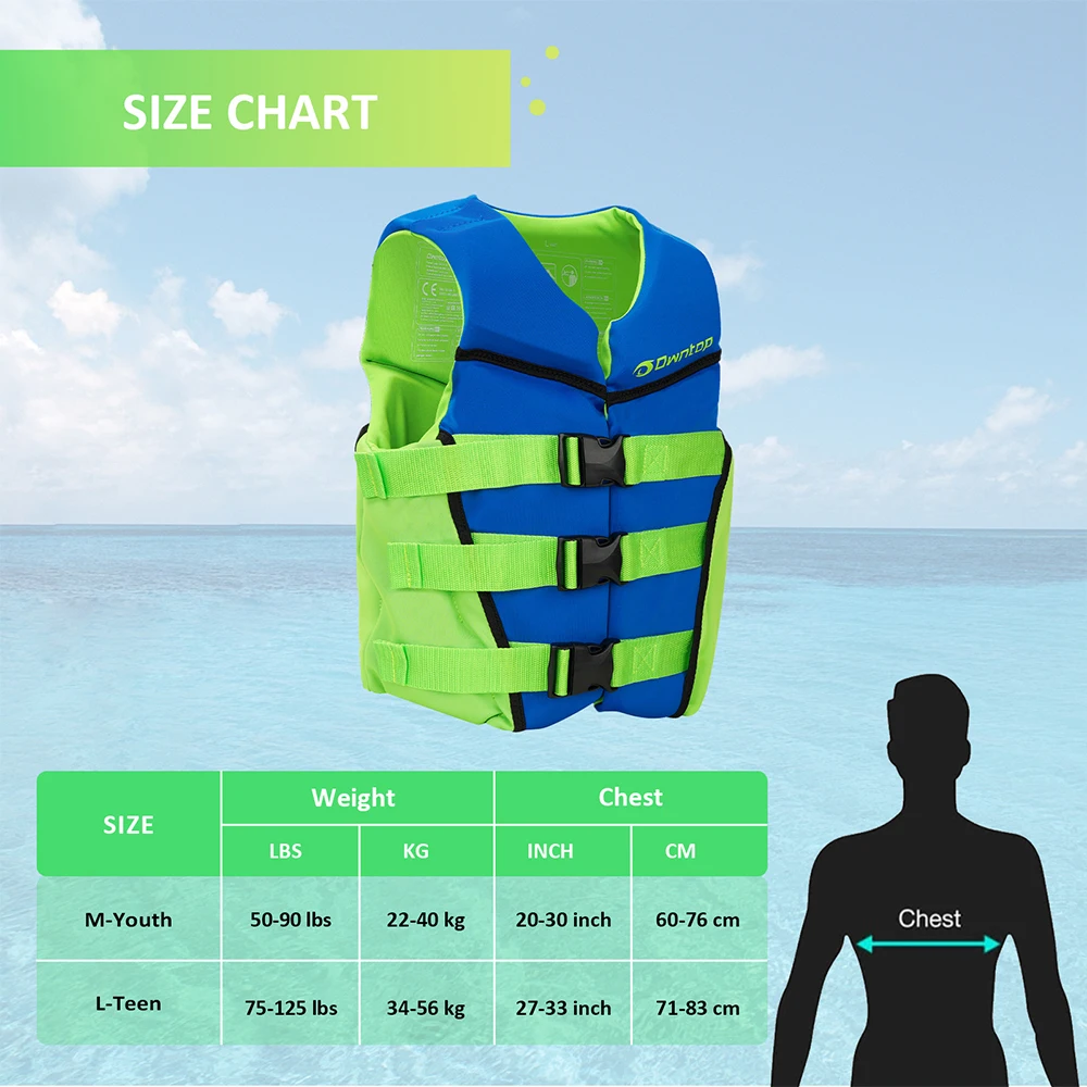 Swim Vest Youth Lightweight & Breathable Adjustable Safety Straps & Buckles Easy-to-spot Colors Swimming Training Kayak Boating 5
