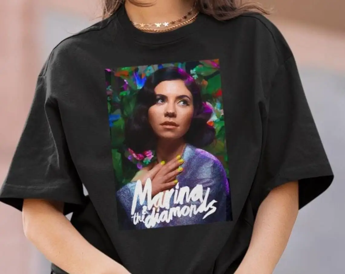 Marina The Diamonds Classic Unisex T-Shirt singer music electra heart  vintage primadonna song usuk hermit the frog about love - AliExpress