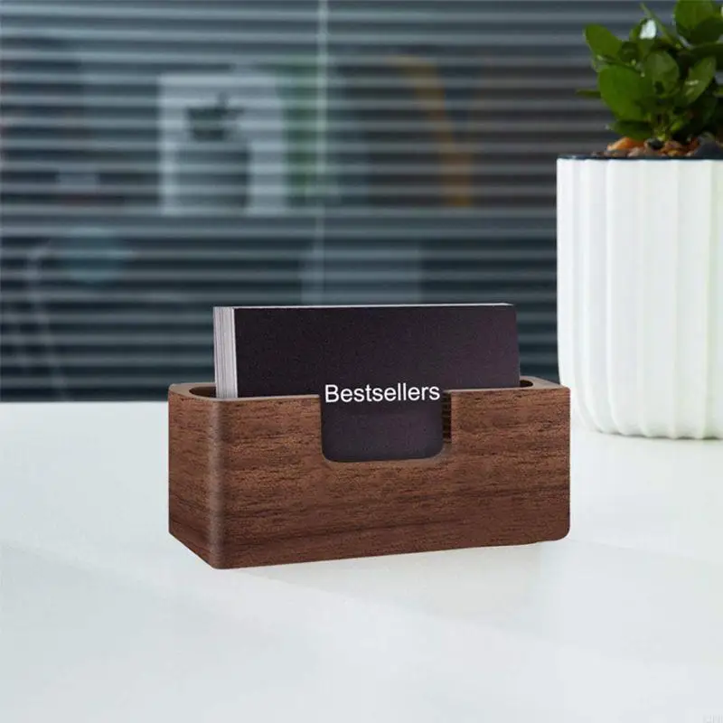 12PB Retro Business Card Holder Display Stand Office Desktop Large Capacity