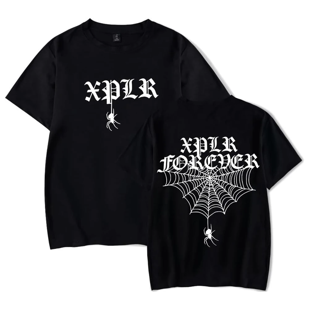 

XPLR Spider Tee Sam and Colby Merch 2023 Halloween T-shirt Crewneck Short Sleeve Streetwear Men Women Funny Clothes