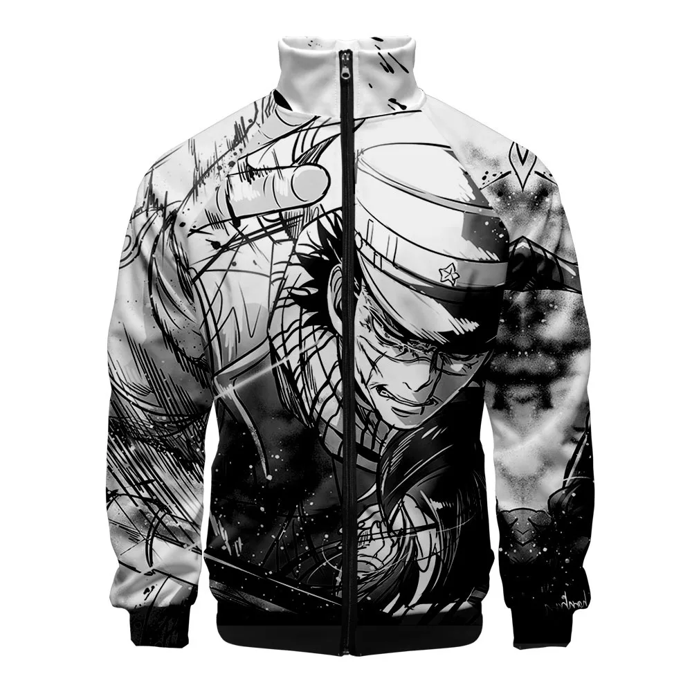 

Japan Anime Golden Kamuy Sugimoto Saichi 3D Print Men's Jackets Harajuku Cardigan Stand Collar Zipper Baseball Jacket Outerwear