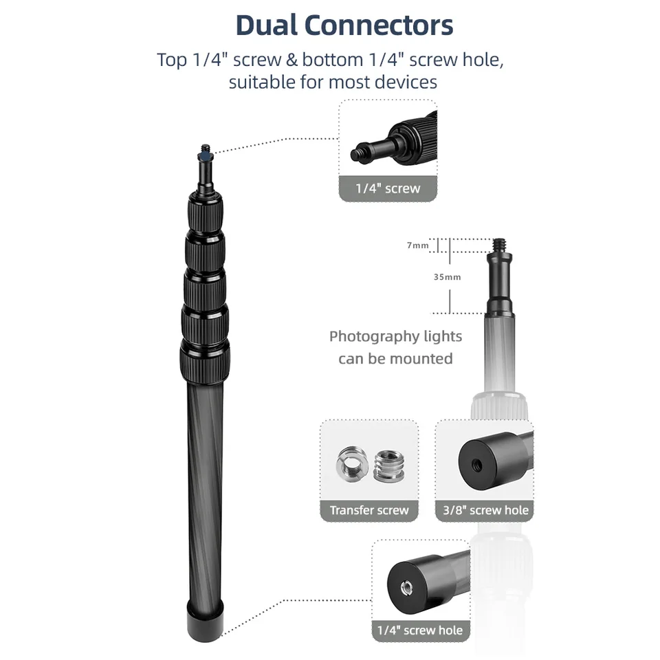 Braccio Per Microfono Neewer NW-7000 - Estensibile Da 0,94m A 2,5m, 3 Sezioni - Foto 8