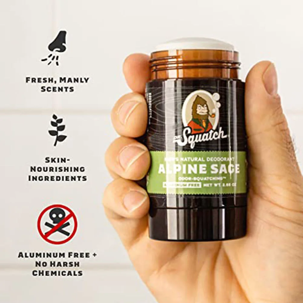 60ml Natural Deodorant Roller Ball For Men Aluminum Free Odor-Squatching Men\'S Portable Antiperspirant Deodorising Fragrance