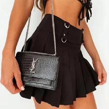 

2022 Spring Summer Women's Pleated Skirt Sexy High Waist Y2K A-Line Mini Short Skirt Gothic Punk Ruffle Streetwear Schoolgirl