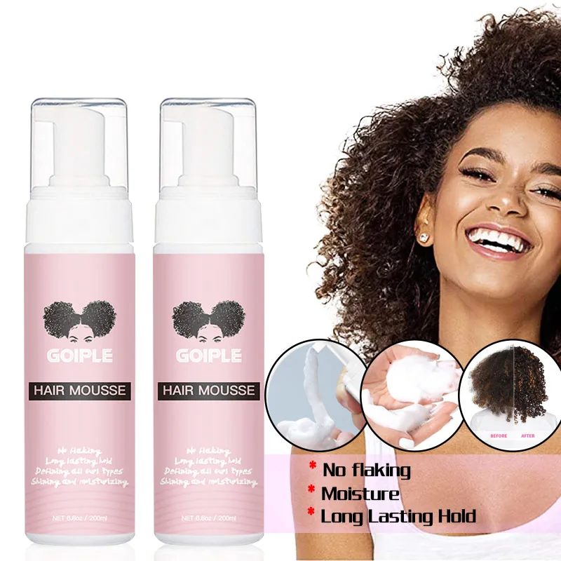 200ml Moisturizing Curly Hair Styling Products Foam Strong Hold Curly