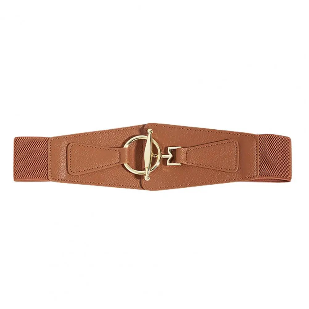 

Temperament Popular Multipurpose Exquisite Buckle Belt Faux Leather Dress Belt Pure Colors for Daily Wear