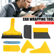 

7Pcs Car Vinyl Wrap Application Tool Kit Window Tint Kit Car Wrapping Tool with Triangle Squeegee Wrap Knife Rubber Roller