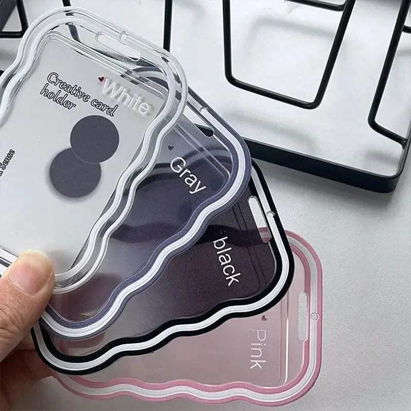 Creative Design Kpop Photocard Holder Transparent Card Holder Keychain Photo Sleeves Bus Card Student Card Case Photo Protector 6