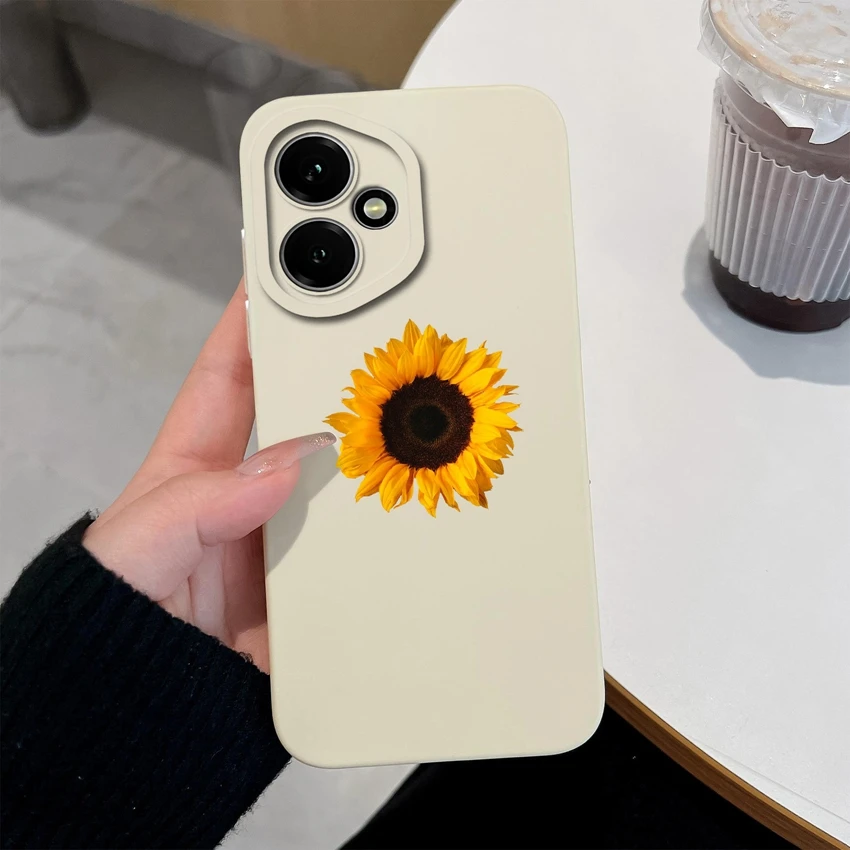 Fashionable Cool Girl Pattern Shockproof Phone Case with Smooth Liquid Silicone and Screen Protector