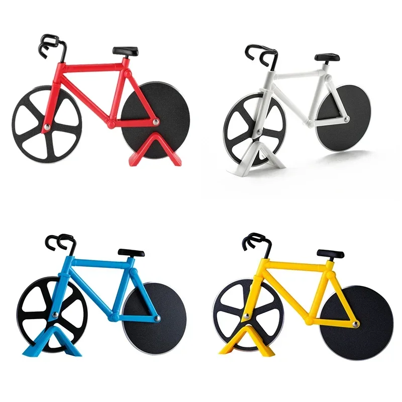 Pizza Cutter Stainless Steel Bicycle Shape Wheel Bike Roller Pizza Chopper Slicer Cutting Knife Kitchen Tools