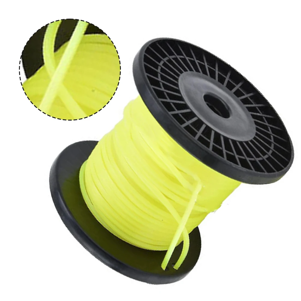 

Spare Yellow Square Trimmer Line Wire For Grass Brushcutters Nylon 3mm X 100m Trimmer Line Wire Grass Trimmer Accessories