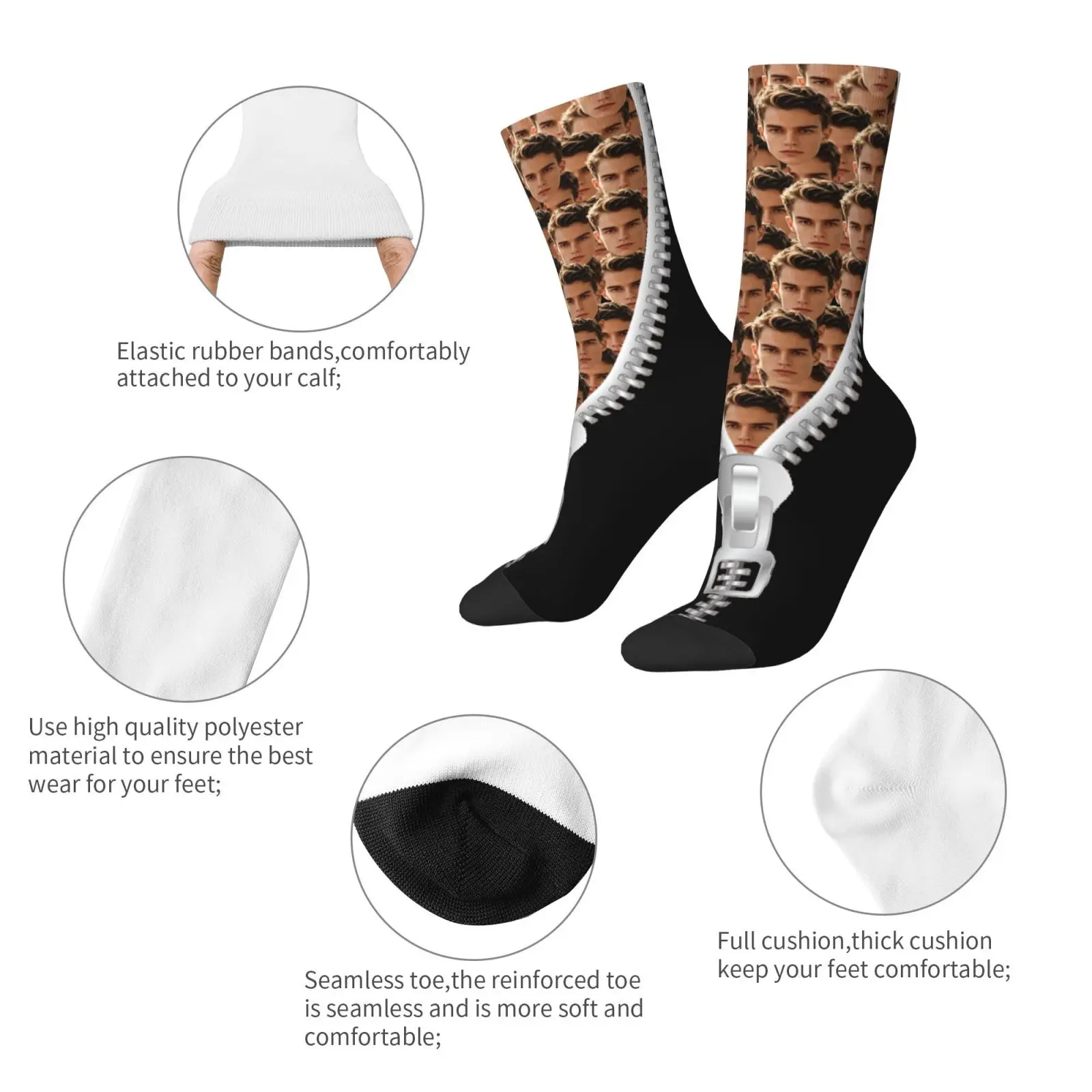 Personalized Photo Face Socks – Unique Crazy Funny Gift for Holidays and Special Occasions