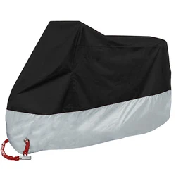Premium All-Season Waterproof Motorcycle Cover - Ultimate UV and Dust Protection for Indoor and Outdoor Use (Silver)