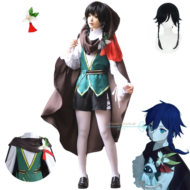

Venti Friend Game Cosplay Genshinimpact Old Friend of Venti Cosplay Costume for Women Carnival Party Costume Wig Full Set