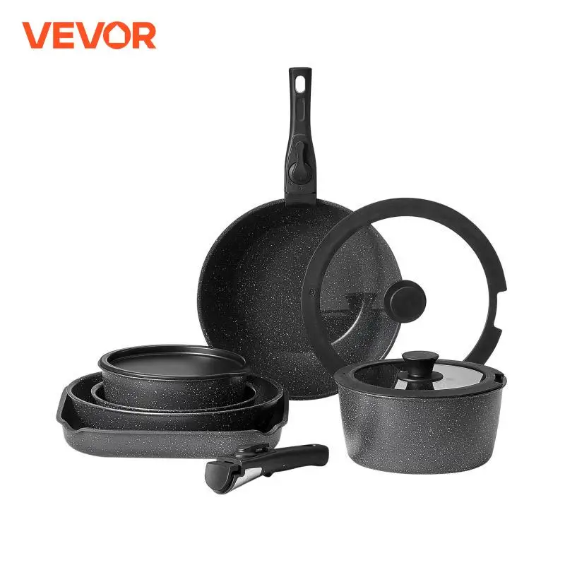VEVOR 17 Piece Nonstick Granite Cookware Set