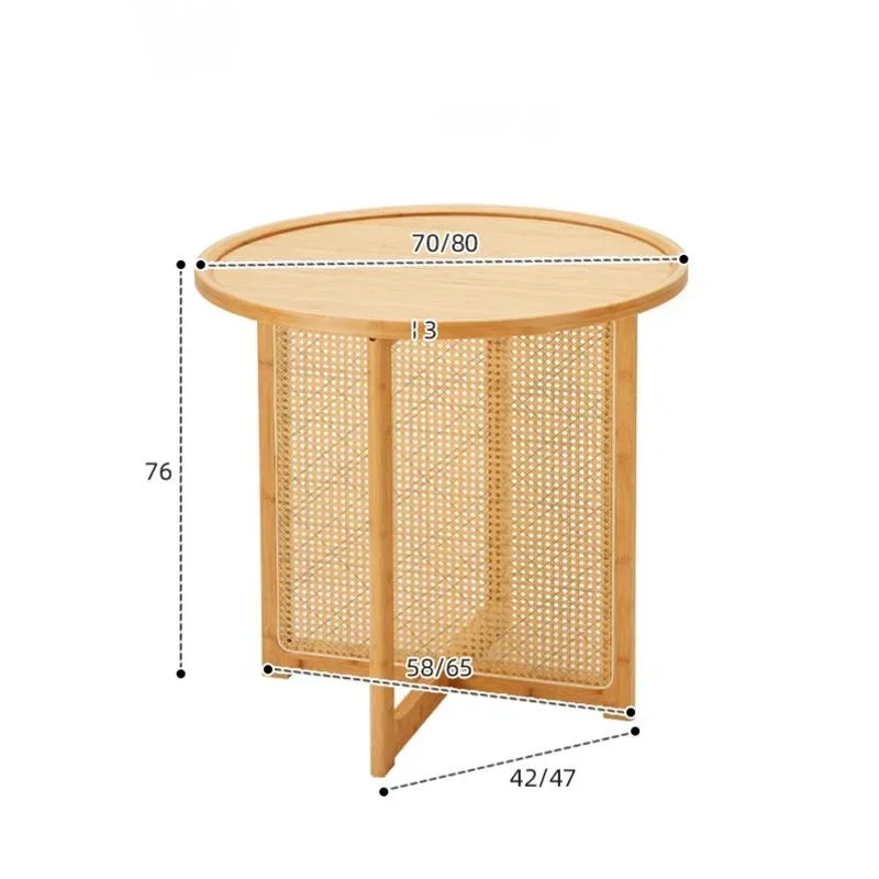 *Japanese Vine Weaving Restaurant Table Natural Bamboo Tea Desk Home Furniture Convenient Folding Dining Chairs Homestay Balcony
