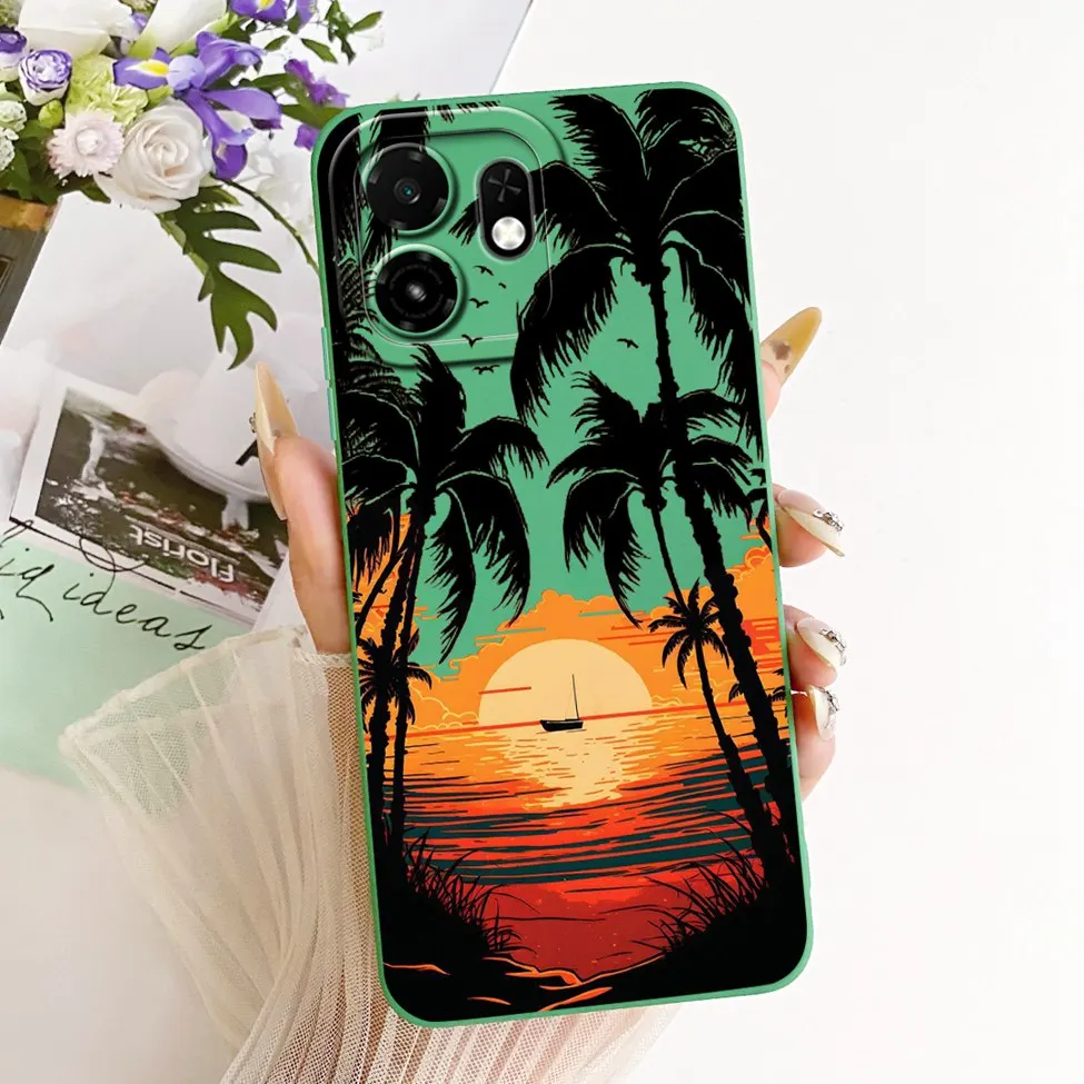 Luxury Floral Phone Case - Fashionable Silicone Cover with Cute Painted Design
