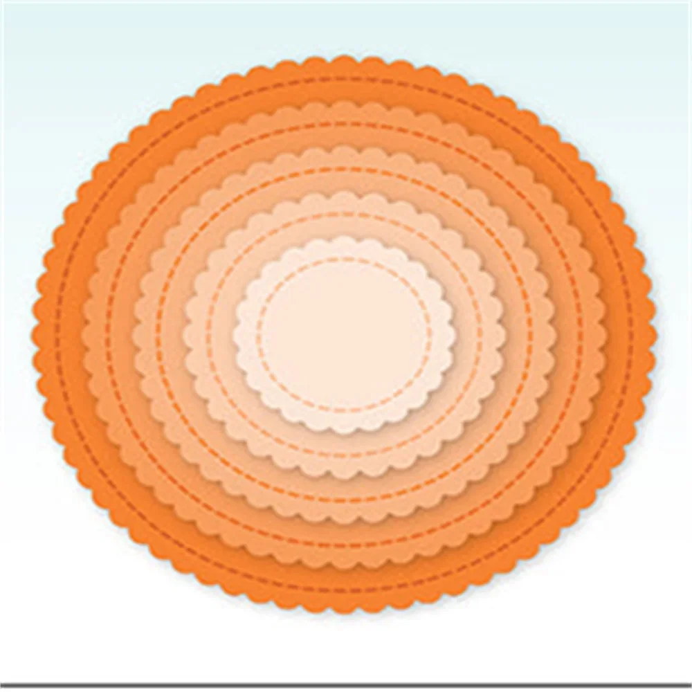 

Scallop Circle 2024 New Metal Cutting Dies Cut DIY Scrapbooking Paper Craft Handmade Make Album Card Punch Embossing Template