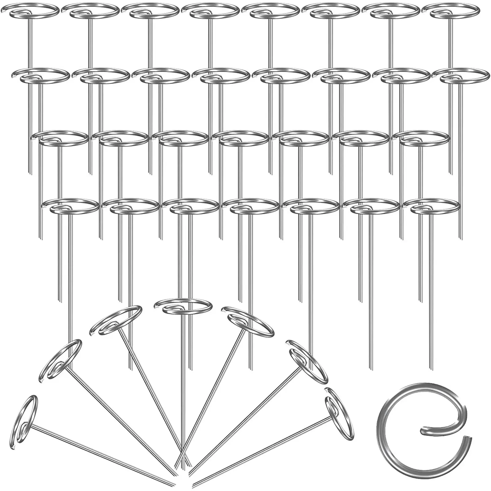 

G-образные круглые скобы для сада, сверхмощные круглые шпильки для ландшафта, для сада, газона, мягкая земля