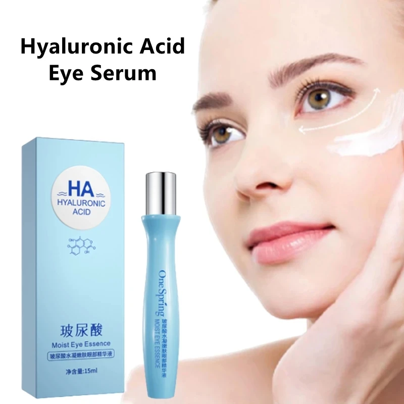Hyaluronic Acid Eye Serum Roller Ball Massage Eye Skin Care Essences Anti-wrinkle Fades Fine Lines Hydrating Beauty health