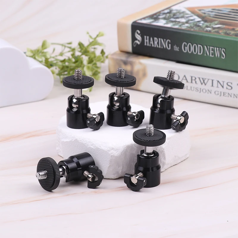 카메라 삼각대용 1/4 나사 구형 금속 헤드, LED 라이트 플래시 삼각대 브래킷, 거치대 마운트 핫 슈 어댑터 크래들, 1 개