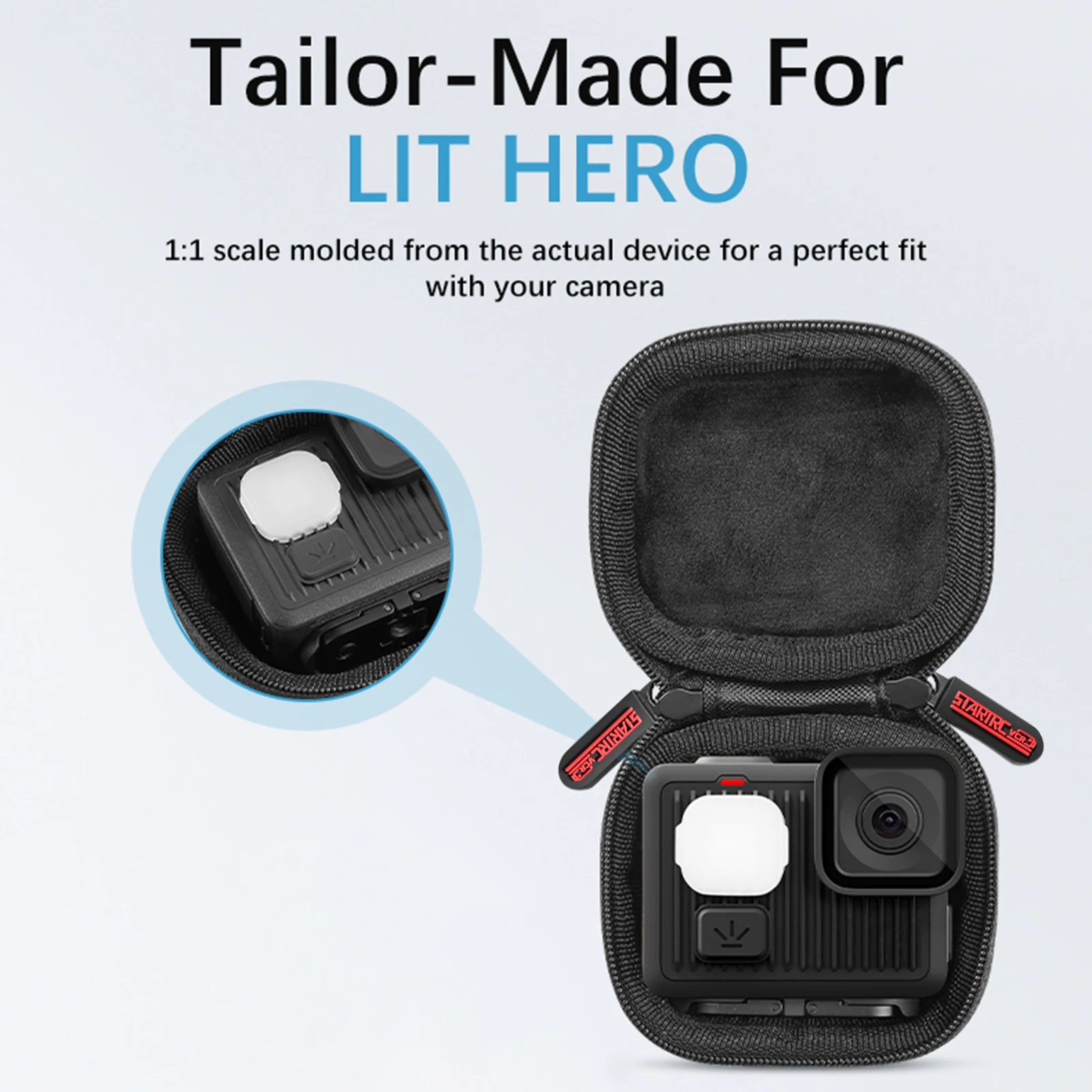 Étui de protection PU pour GoPro Lit Hero – Noir, résistant aux chocs