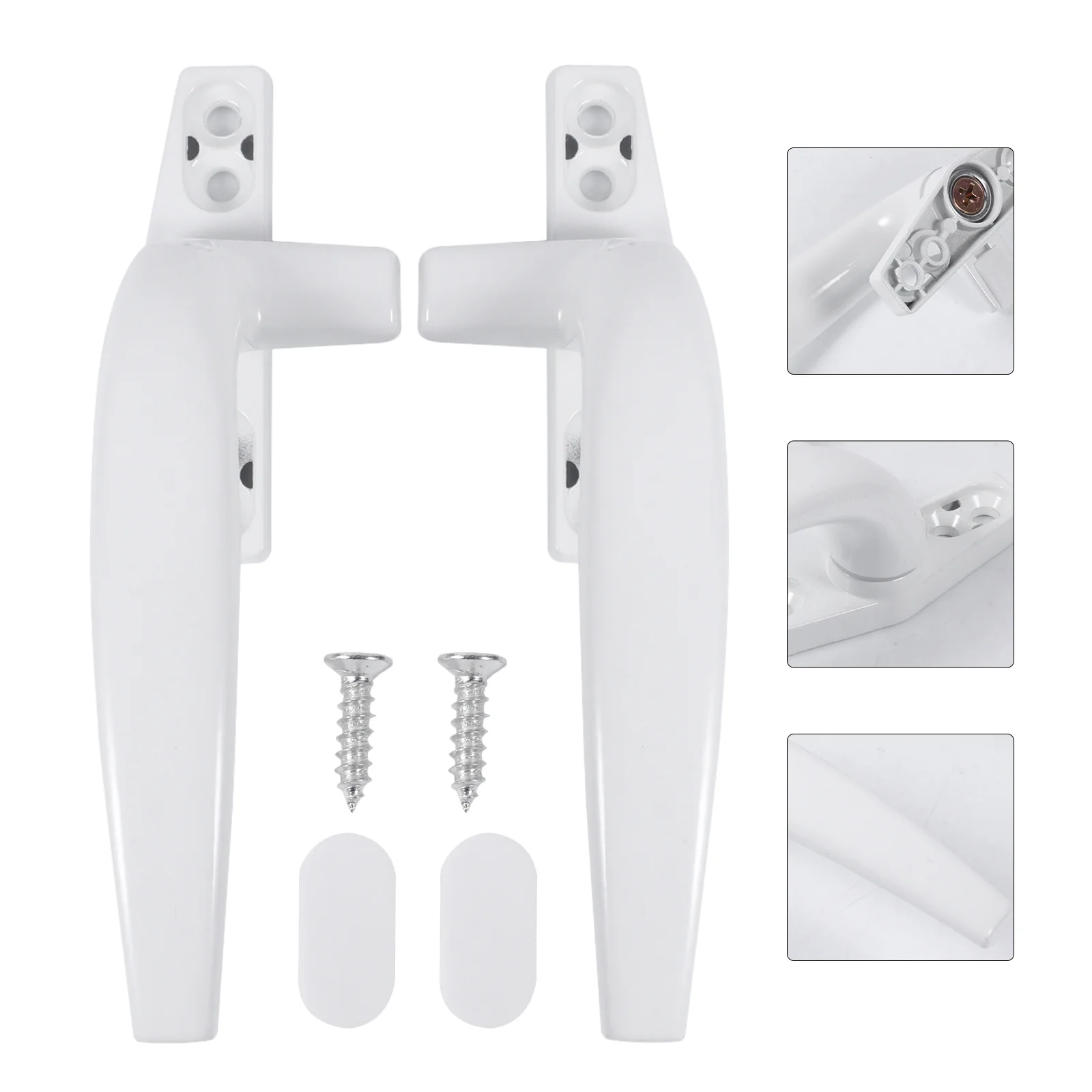 

2pcs Aluminum Alloy Window Handles Window Pulls Modern Pull Handles Set (Random Style)