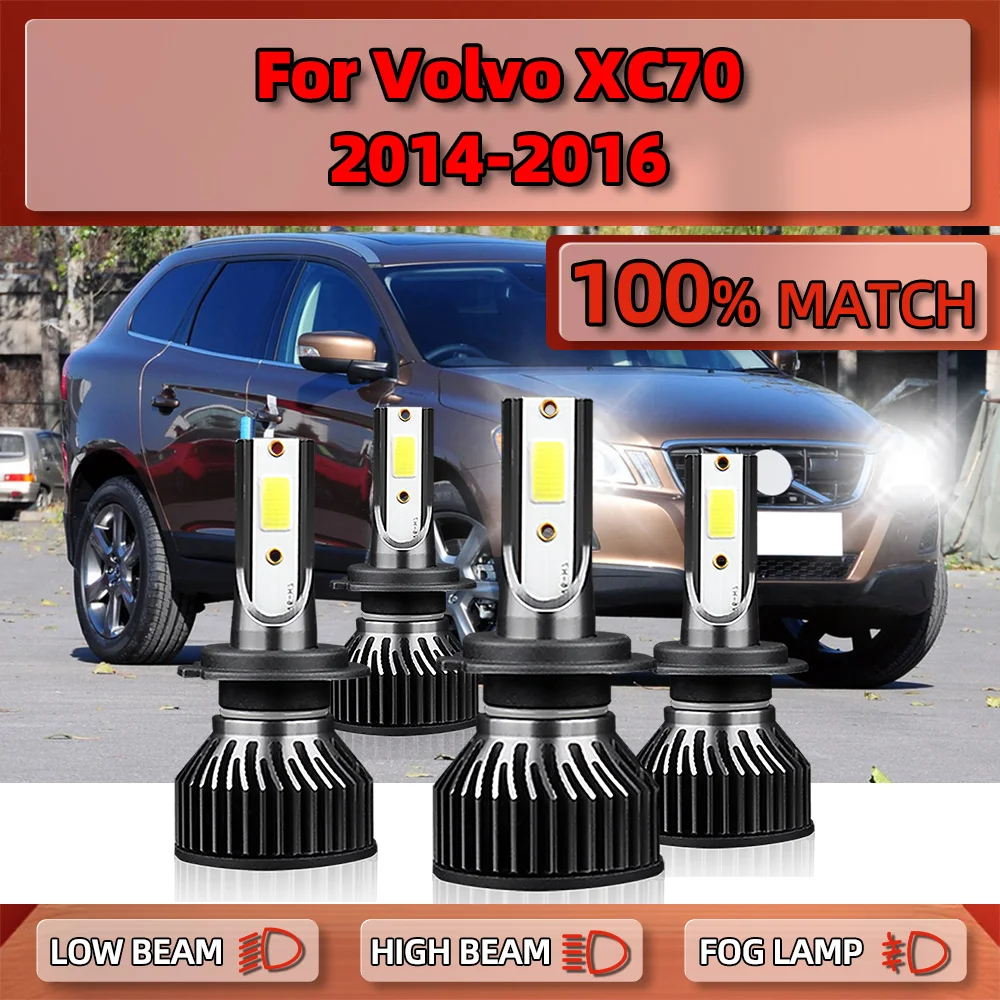 

40000LM H7 Canbus LED Headlight 240W Turbo Lamps 6000K White High Low Beam Car Lights 12V For Volvo XC70 2014 2015 2016