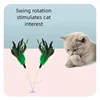Swinging Spring Feather Cat Teaser with Suction Cup, Interactive Cat Toy with Sounding Bell, Teaser Wand Toys 2