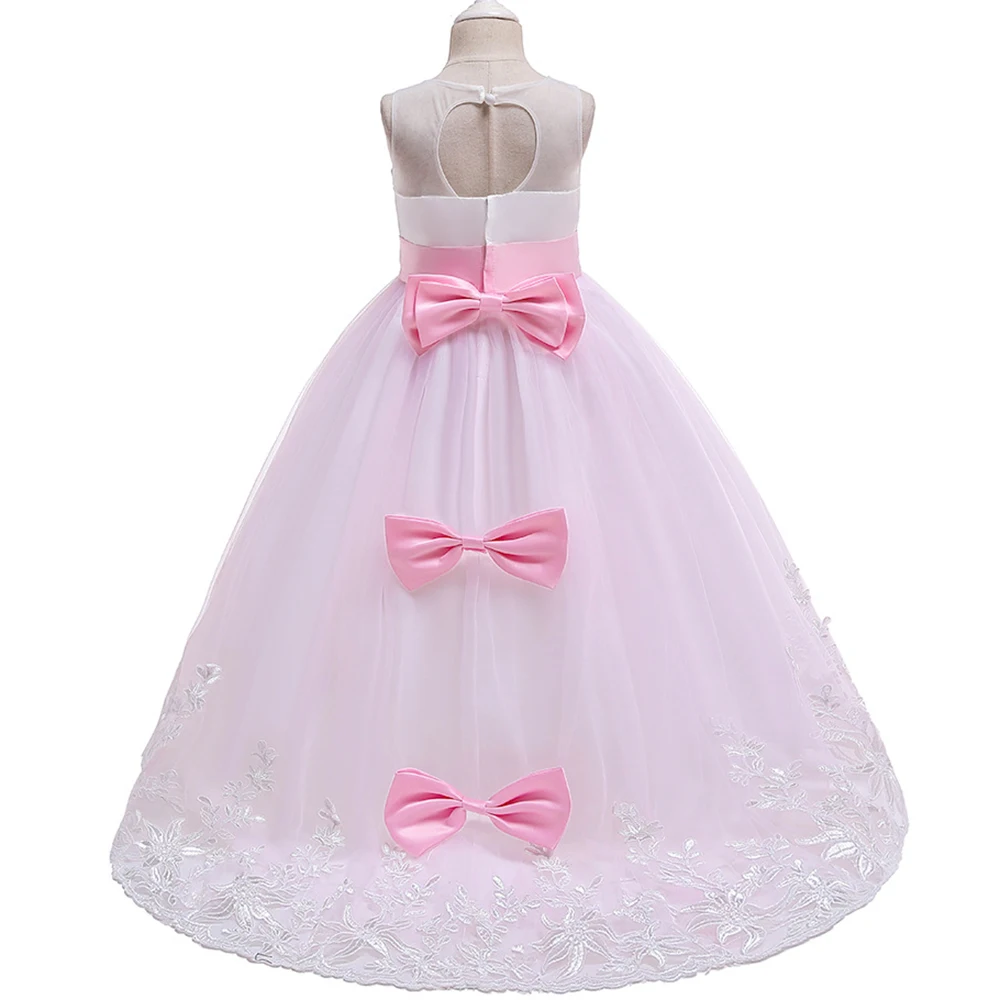 Formal Girl Bridesmaid Dress Kids Clothes Baby Birthday Children Lace Princess Party Wedding Evening Prom Costume Vestidos girls dress maxi dress princess costume kids clothes women evening dress