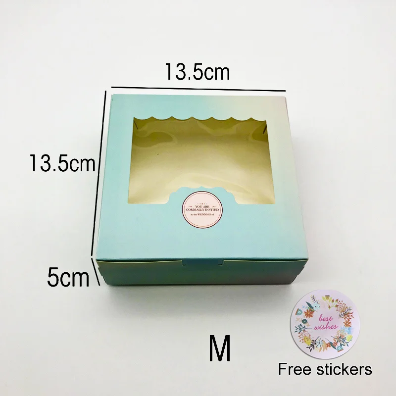 20/50PCS Gift Box Wedding Window Candy Cookie CupCake Paper Packaging Bag Valentines Day Birthday Party Favor Supplies Cardboard