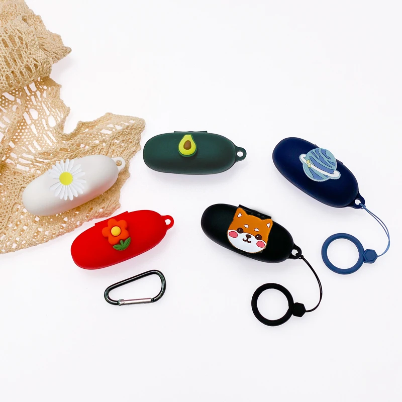 Мультяшный чехол для 1MORE ComfoBuds Pro, чехол с силиконовым кольцом, защита от падения, чехол для Bluetooth наушников, чехол, футляр, аксессуары, чехол