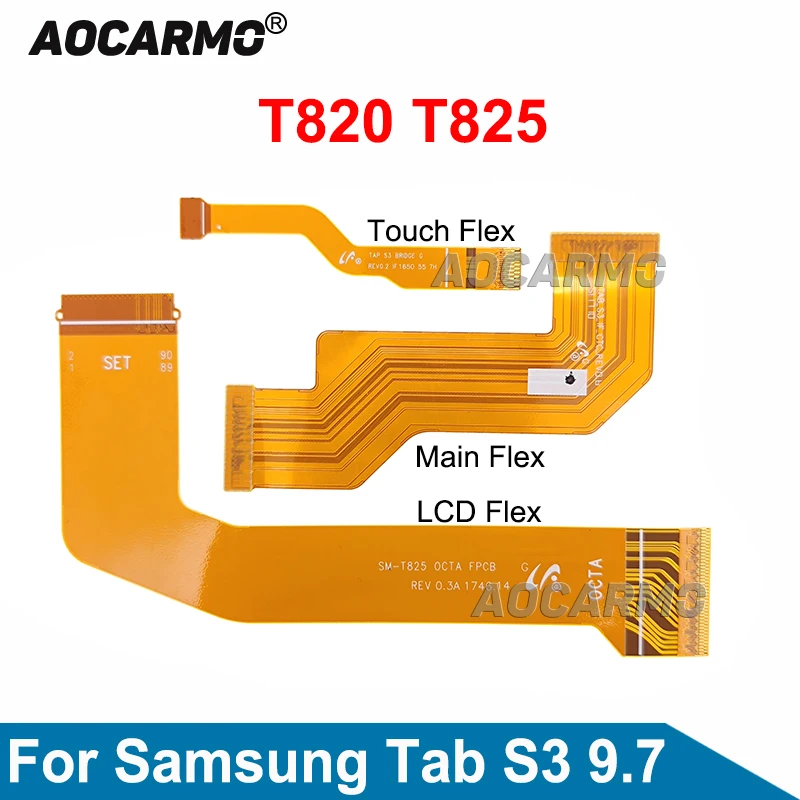 Aocarmo Per Samsung Galaxy Tab S3 9.7 "Sm-T825 T820 Display Lcd Touch Connection Scheda Madre Principale Flex Cable Repair Part