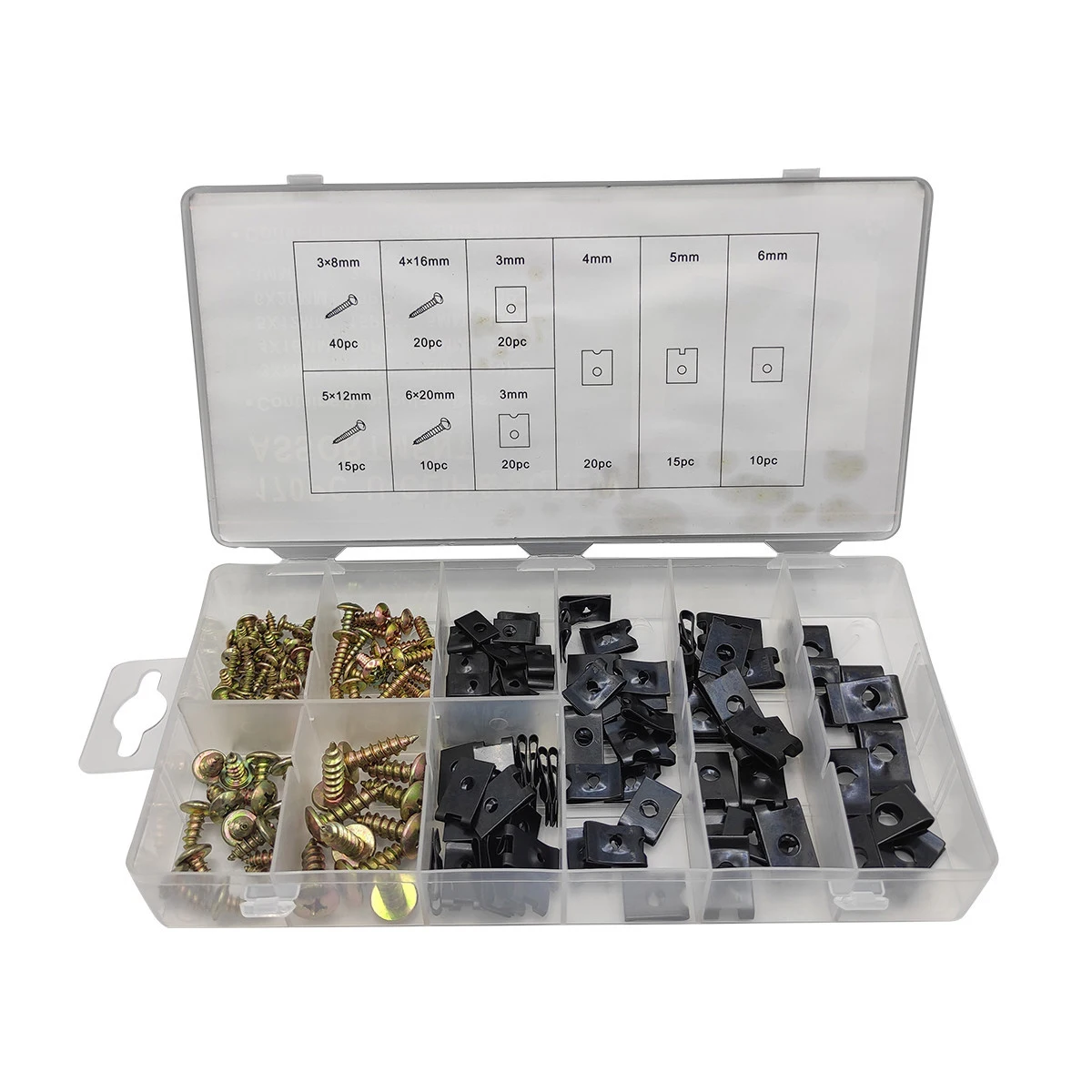 Screw Combination Set 170pcs screw combination set U-clamp screw Hardware fasteners
