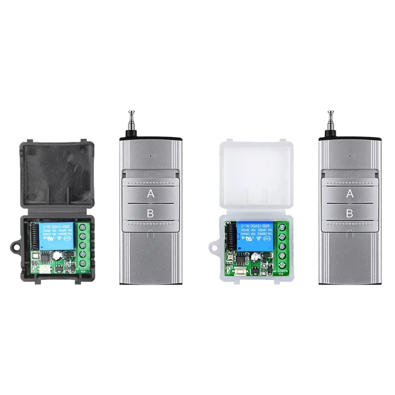 

433Mhz Remote Control Wireless Switches 12V Relays Receiver and Transmitter