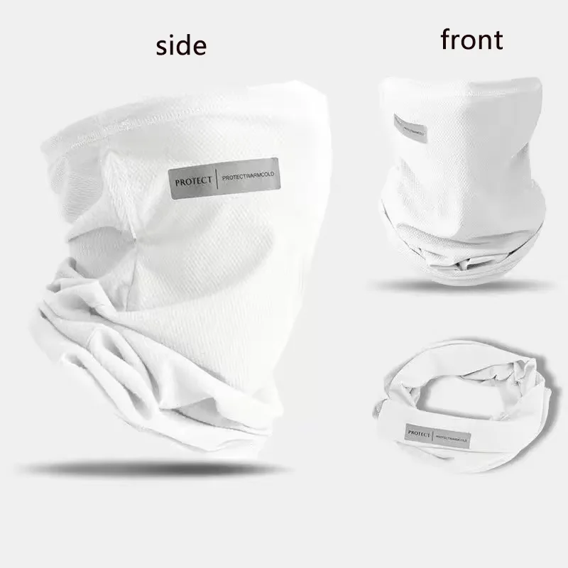 Summer Ice Silk Sunscreen Mask For Men Women Outdoor Cycling Face Cover Solid Color Neck Wrap UV Protection Ear Bandana Scarf face mask cycling bandana sunscreen mask neck wrap bandana headscarf cotton bandana cycling mask ice silk sunscreen mask bandana neck cover multifunctional bandana